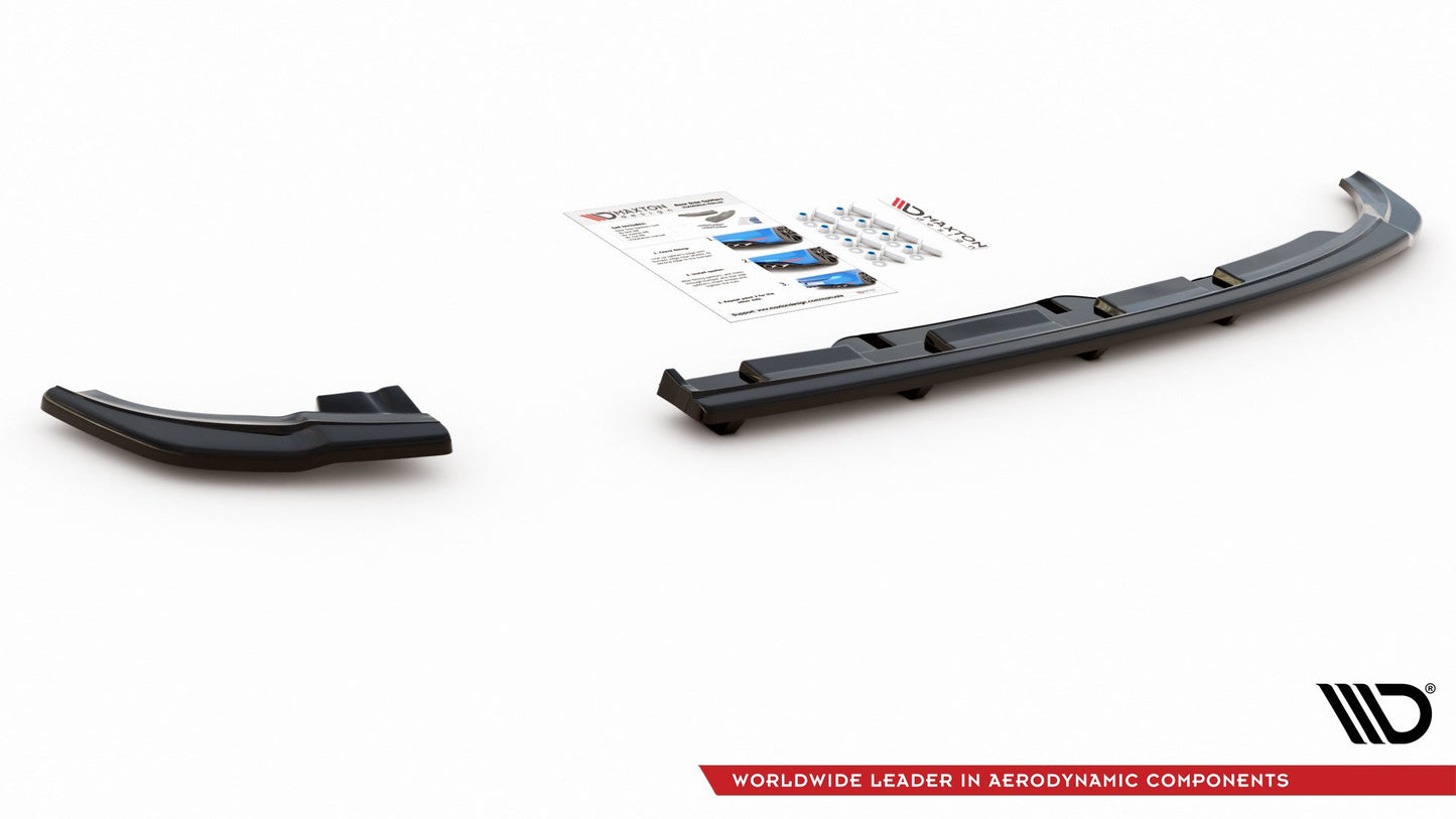 Mittlerer Diffusor Heck Ansatz DTM Look für VW Polo 6 GTI Mk6 schwarz matt