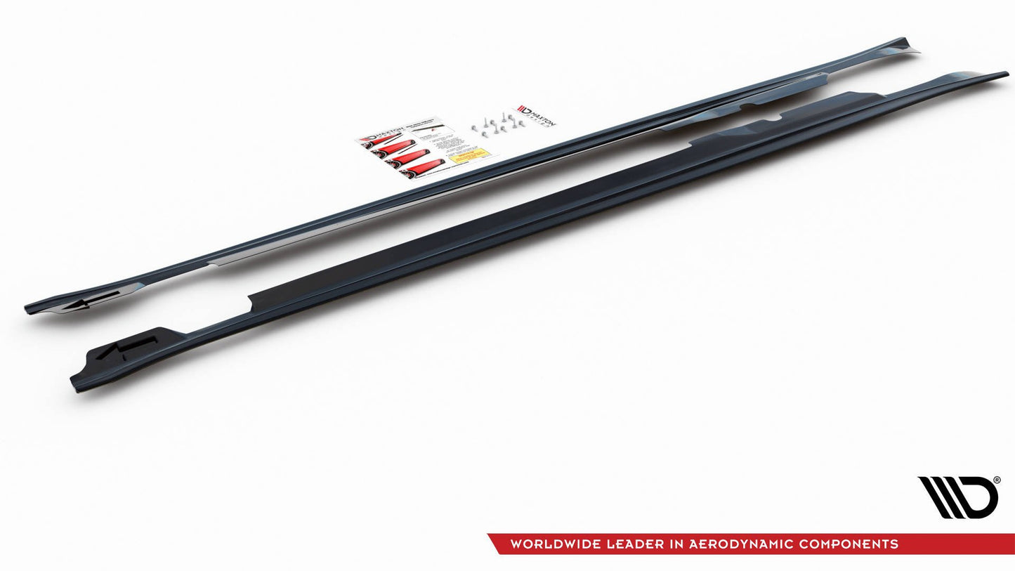 Seitenschweller Ansatz für V.2 für Porsche Panamera Turbo 970 Facelift schwarz Hochglanz