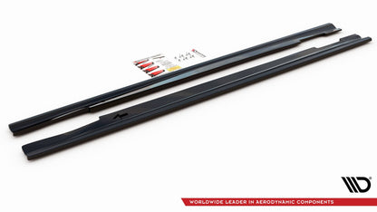 Seitenschweller Ansatz für Mercedes-Benz E63 AMG / AMG-Line Limousine W212 Facelift Carbon Look