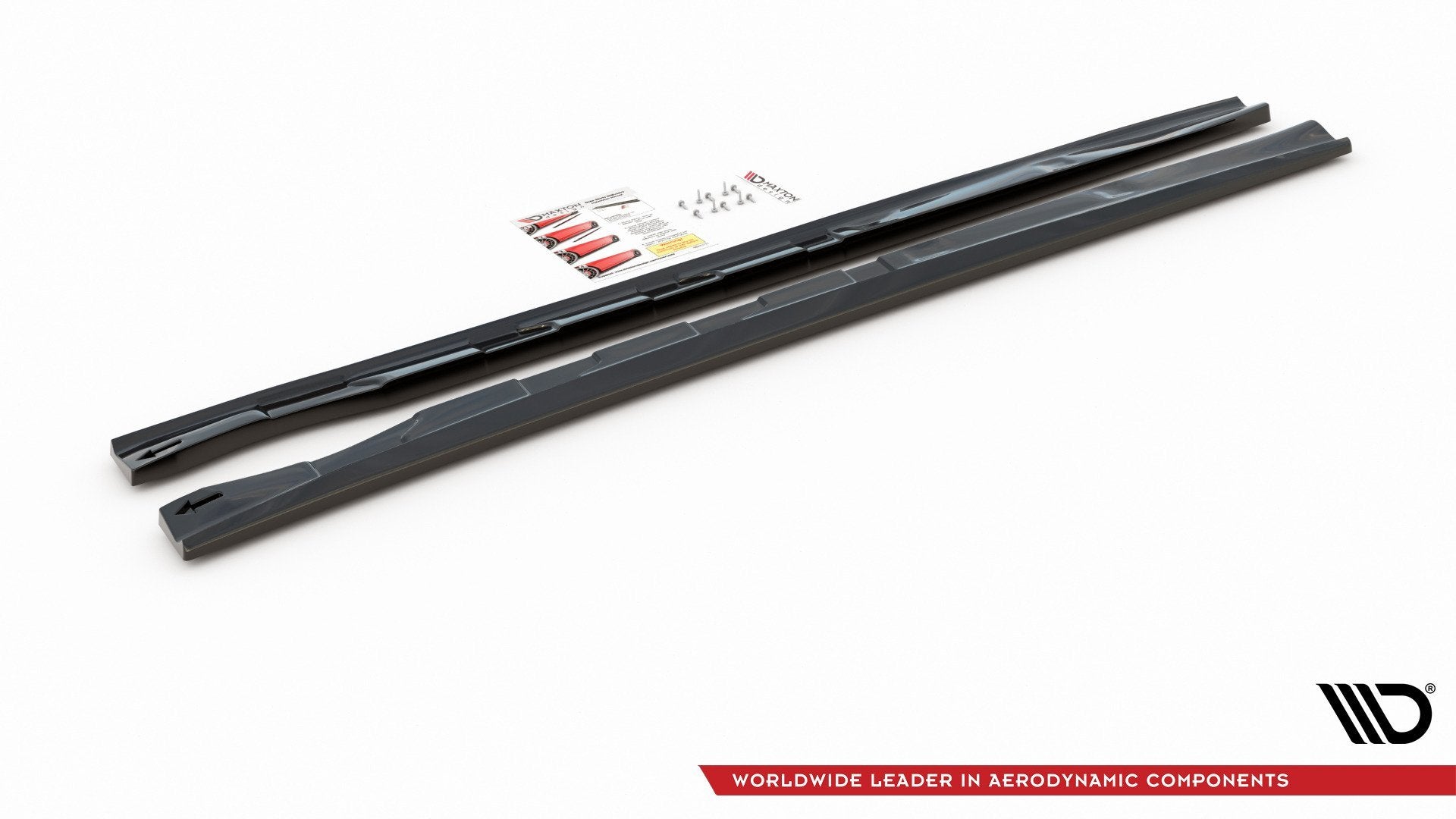 Seitenschweller Ansatz für Alfa Romeo 156 Facelift schwarz Hochglanz