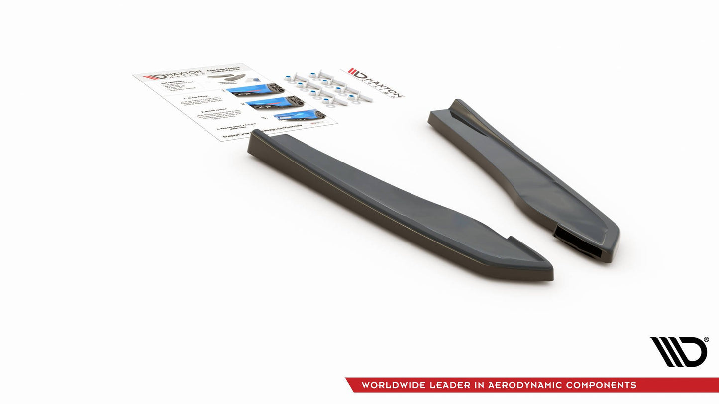 Heck Ansatz Flaps Diffusor für Audi RS5 F5 Facelift Carbon Look