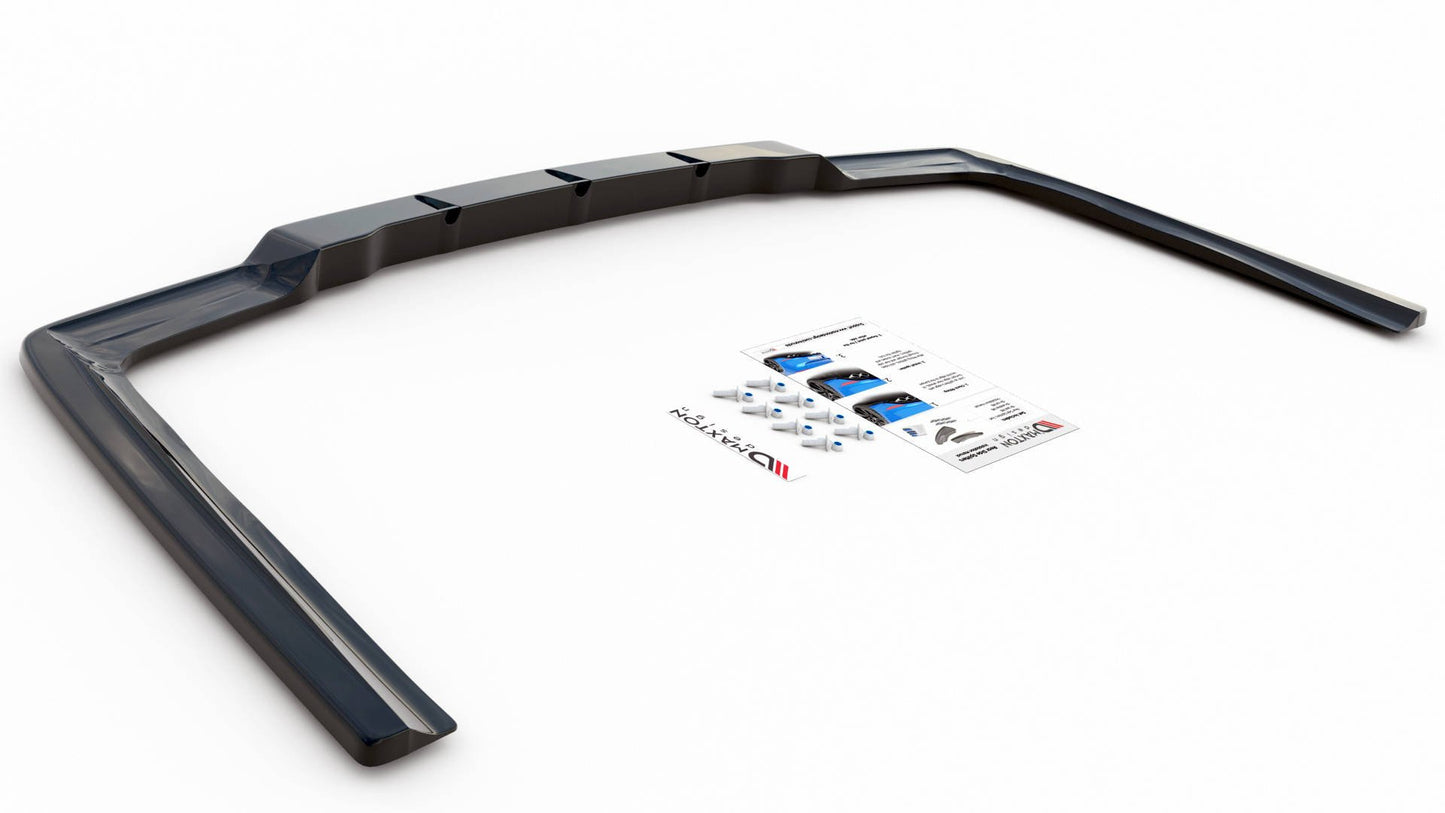 Mittlerer Diffusor Heck Ansatz DTM Look für Mercedes-Benz E63 AMG Limousine W212 Facelift schwarz matt