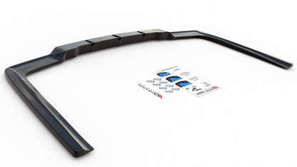 Mittlerer Diffusor Heck Ansatz DTM Look für Mercedes-Benz E63 AMG Limousine W212 Facelift schwarz matt