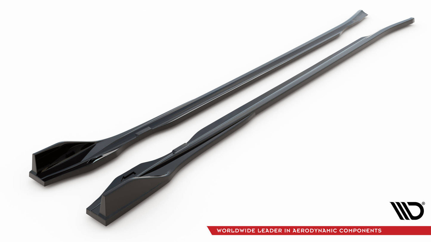 Seitenschweller Ansatz für V.2 für Audi e-Tron GT / RS GT Mk1 schwarz Hochglanz