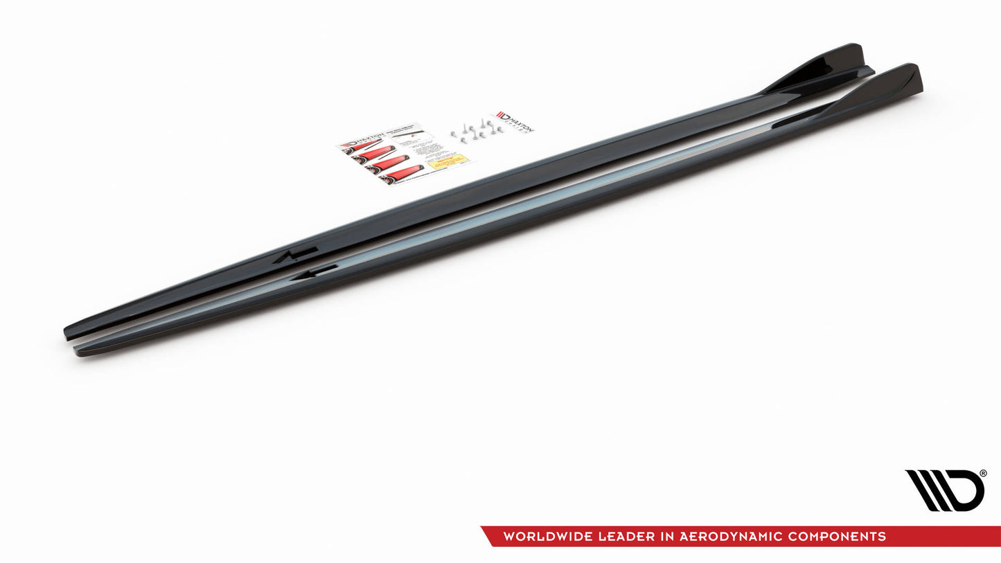 Seitenschweller Ansatz für V.2 für BMW 2 Gran Coupe M-Paket / M235i F44 schwarz matt