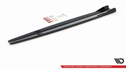 Seitenschweller Ansatz für V.2 für BMW 2 Gran Coupe M-Paket / M235i F44 schwarz matt
