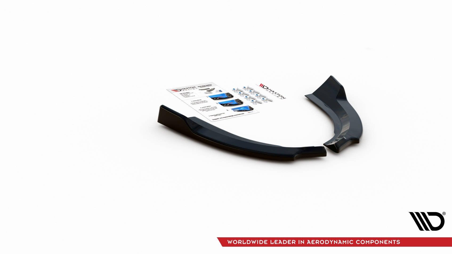 Heck Ansatz Flaps Diffusor für Ford Escape Mk3 schwarz matt