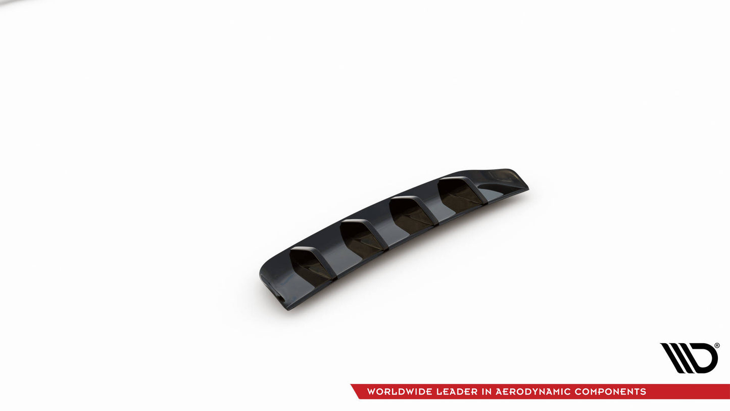 Diffusor Heck Ansatz für Volkswagen Tiguan R Mk2 Facelift schwarz Hochglanz