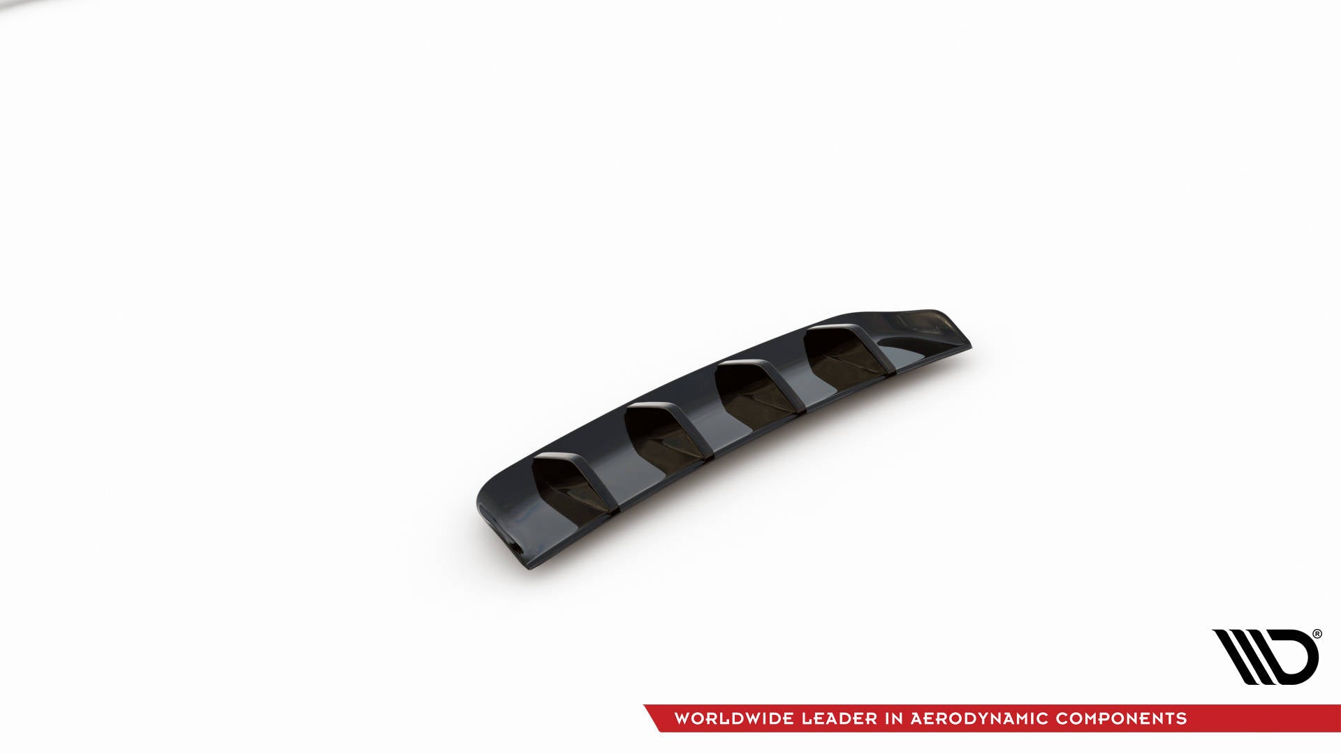 Diffusor Heck Ansatz für Volkswagen Tiguan R Mk2 Facelift schwarz Hochglanz