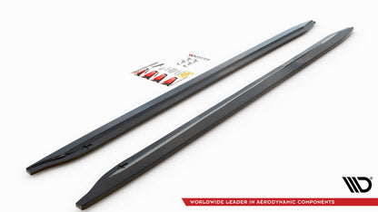 Seitenschweller Ansatz für V.1 für BMW M3 G80 schwarz Hochglanz