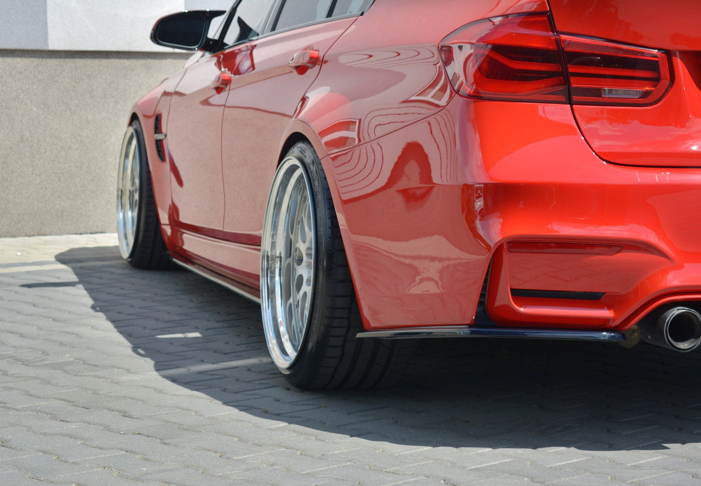 Heck Ansatz Flaps Diffusor V.1 für BMW M3 F80 schwarz Hochglanz