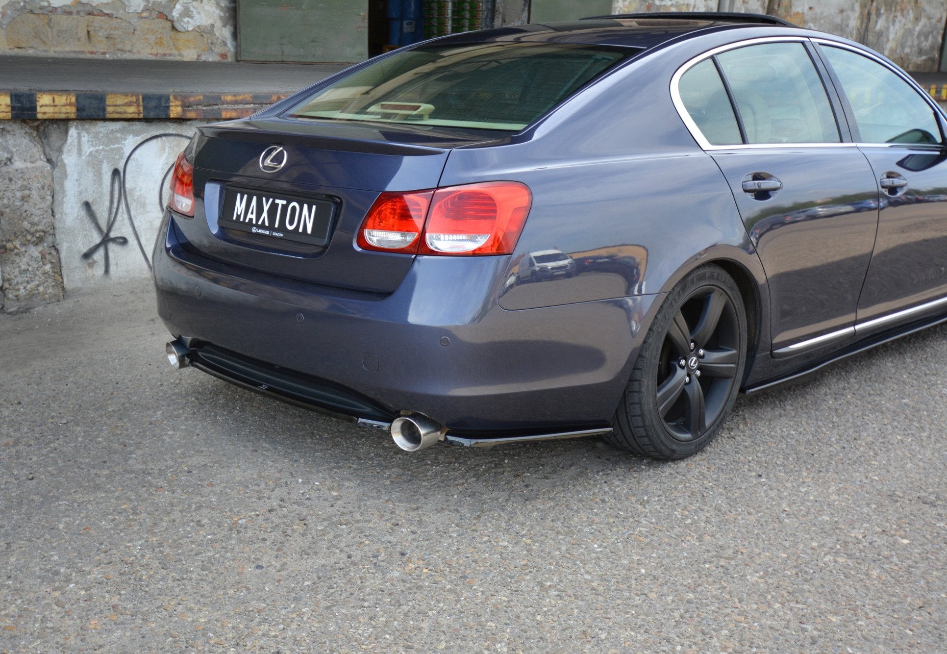 Mittlerer Diffusor Heck Ansatz für LEXUS GS MK.3 schwarz Hochglanz
