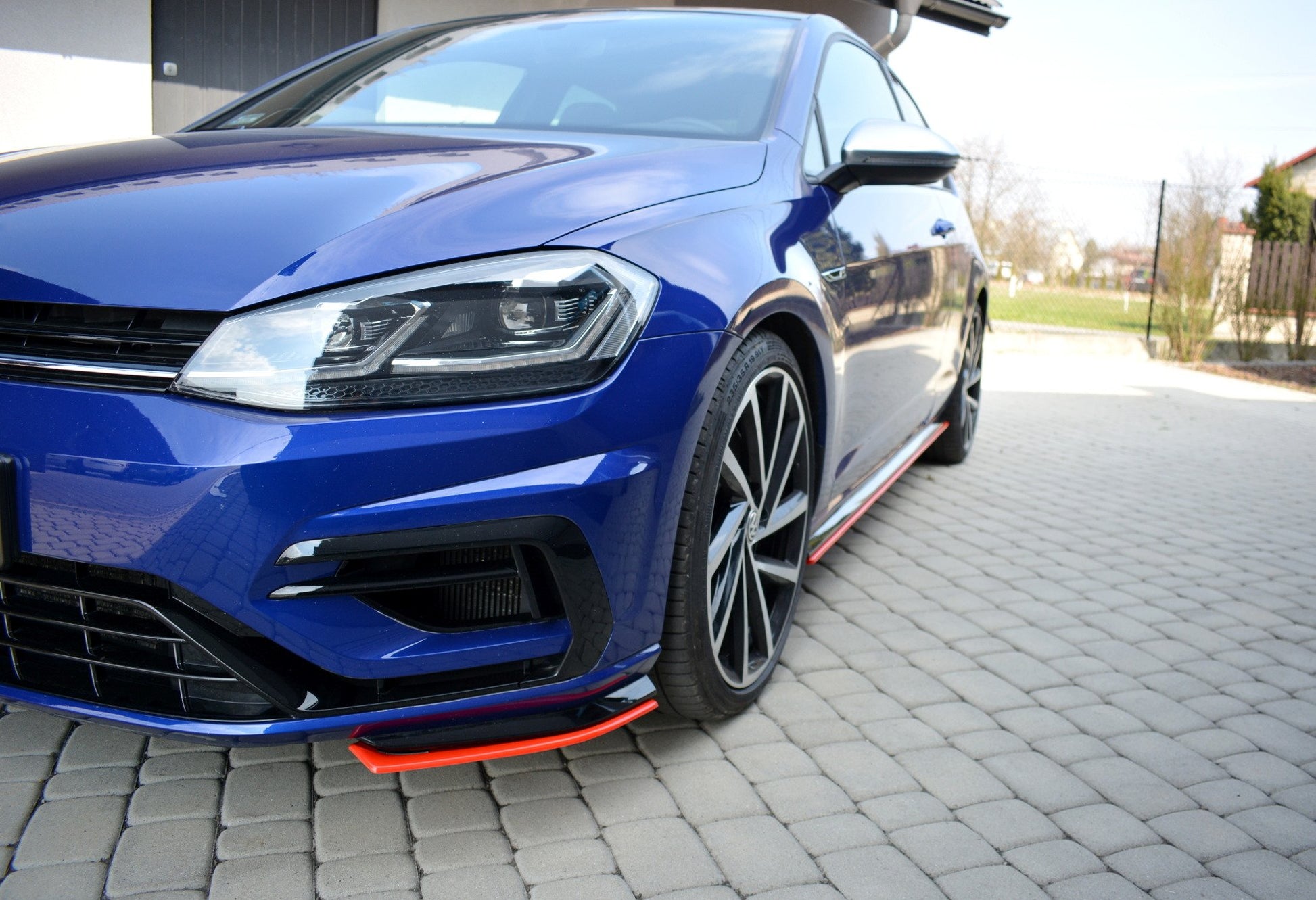 Front Ansatz für V.8 VW Golf 7 R / R-Line Facelift schwarz Hochglanz