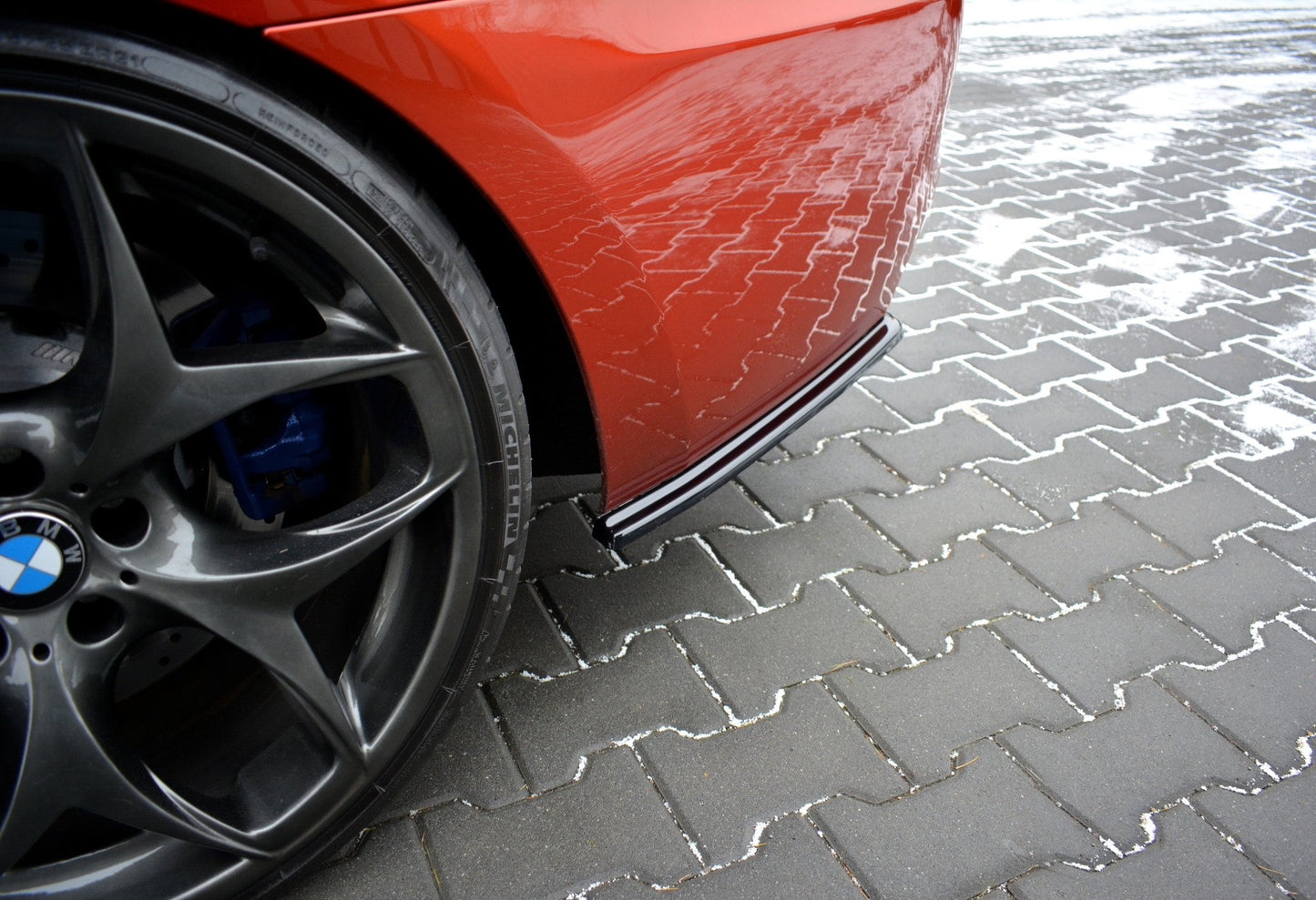 Heck Ansatz Flaps Diffusor für BMW M6 GRAN COUPÉ schwarz Hochglanz