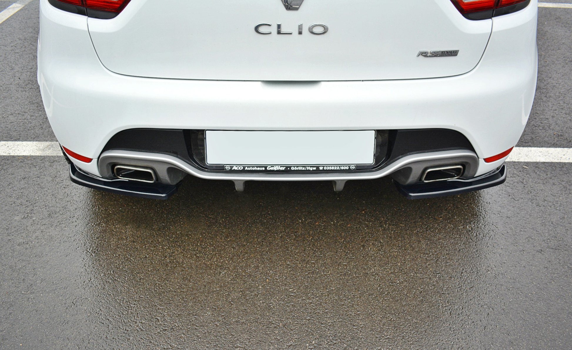 Heck Ansatz Flaps Diffusor für RENAULT CLIO MK4 RS  schwarz matt