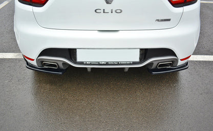 Heck Ansatz Flaps Diffusor für RENAULT CLIO MK4 RS  schwarz Hochglanz