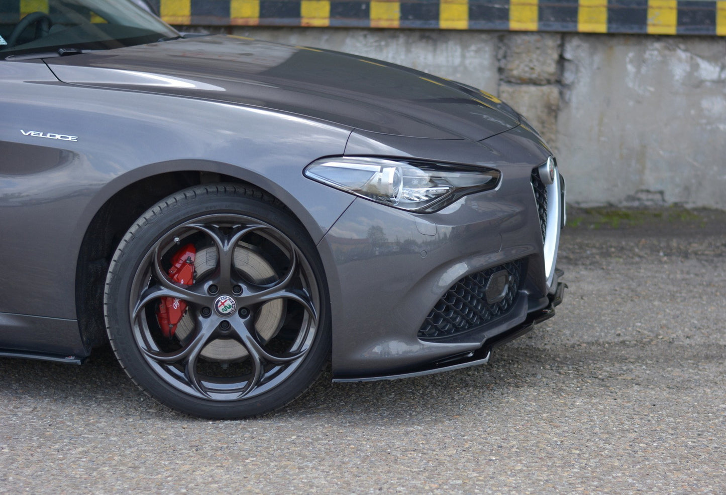 Front Ansatz V.1 für ALFA ROMEO GIULIA VELOCE schwarz matt