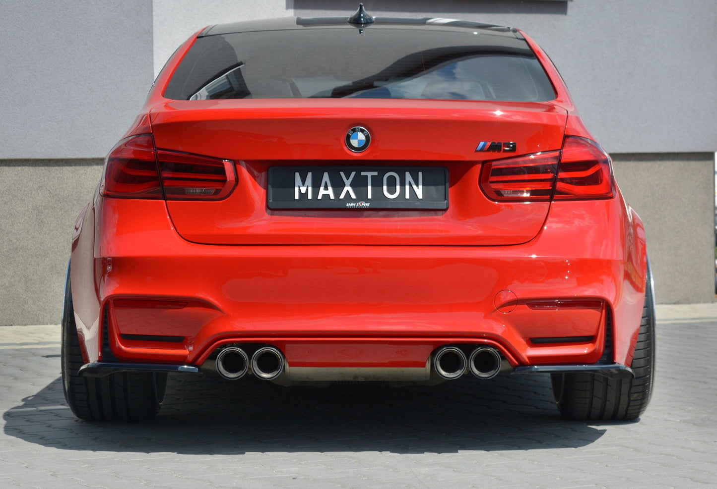 Heck Ansatz Flaps Diffusor V.1 für BMW M3 F80 schwarz Hochglanz
