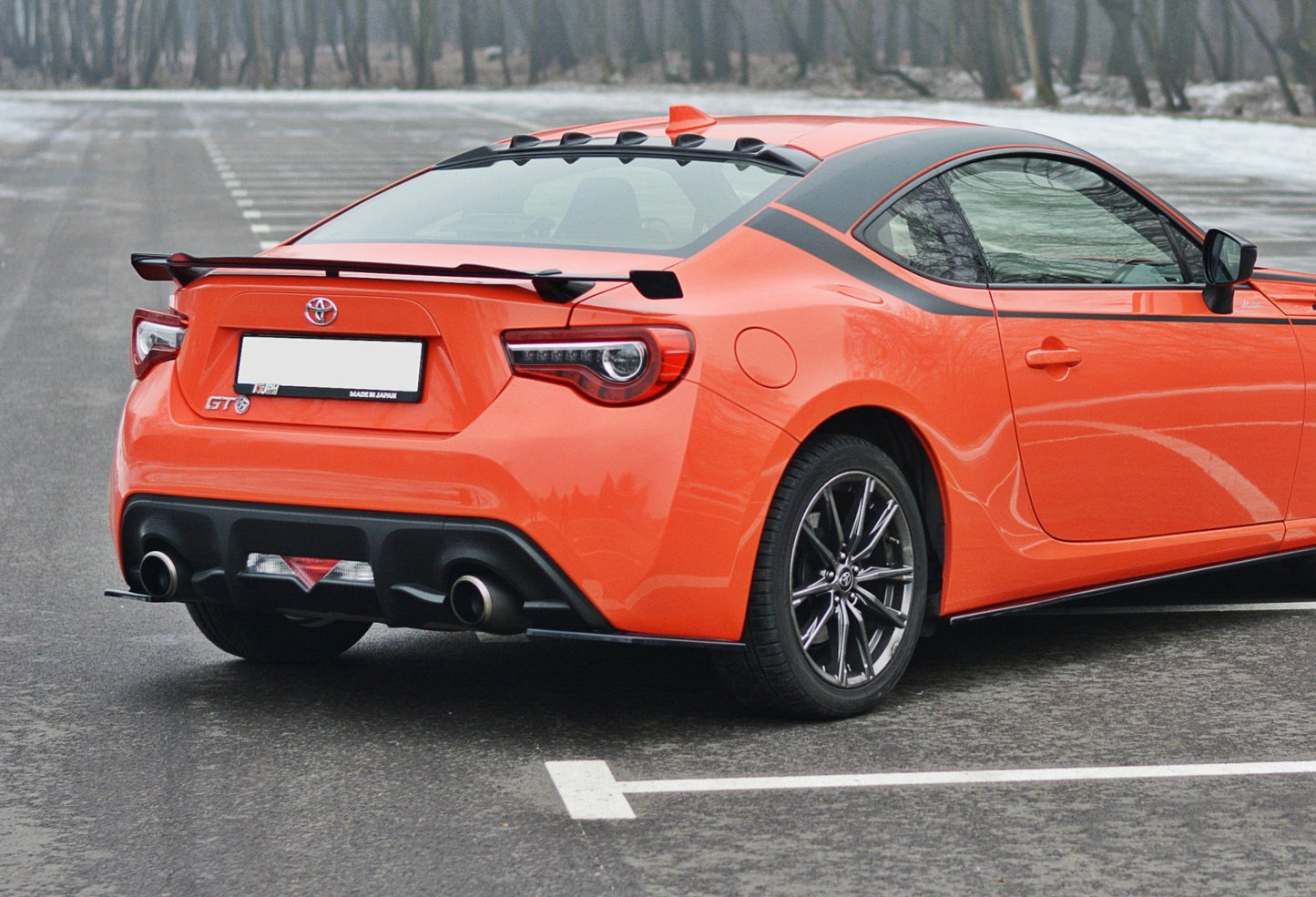 Heck Ansatz Flaps Diffusor V.1 für TOYOTA GT86 FACELIFT  schwarz matt