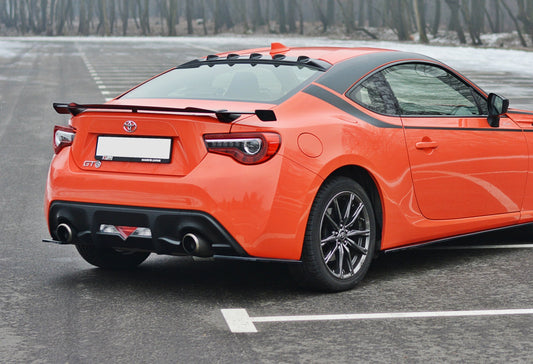 Heck Ansatz Flaps Diffusor V.1 für TOYOTA GT86 FACELIFT  schwarz Hochglanz