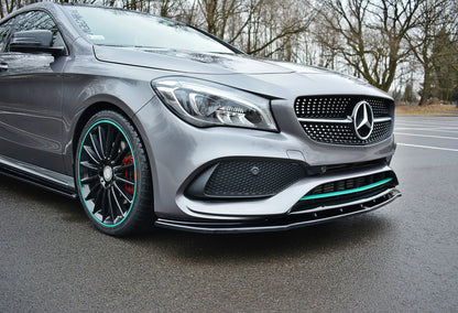 Front Ansatz V.1 für Mercedes CLA C117 AMG-LINE FACELIFT Carbon Look