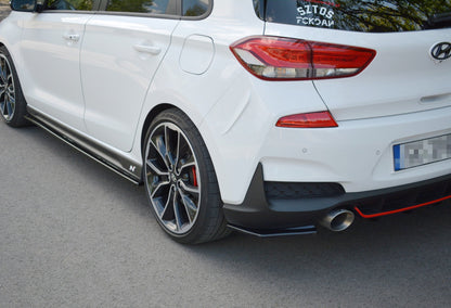 Heck Ansatz Flaps Diffusor für HYUNDAI I30 Mk3 N  schwarz matt