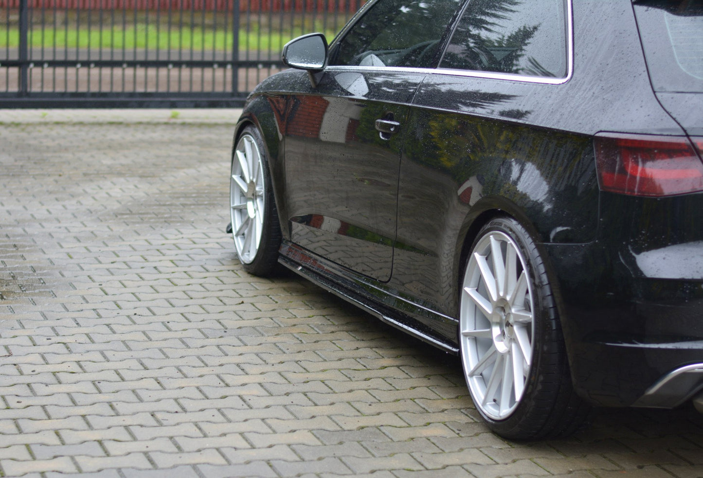 Seitenschweller Ansatz für Audi S3 / A3 S-Line 8V / 8V FL Hatchback schwarz matt
