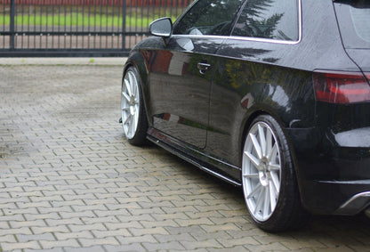 Seitenschweller Ansatz für Audi S3 / A3 S-Line 8V / 8V FL Hatchback Carbon Look