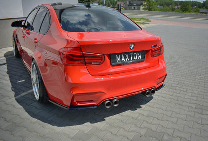 Heck Ansatz Flaps Diffusor V.1 für BMW M3 F80 schwarz Hochglanz