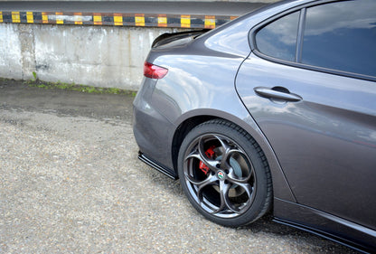 Heck Ansatz Flaps Diffusor für ALFA ROMEO GIULIA VELOCE  schwarz matt