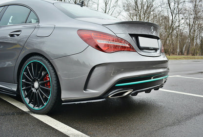 Diffusor Heck Ansatz für Mercedes CLA C117 AMG-LINE FACELIFT  Carbon Look