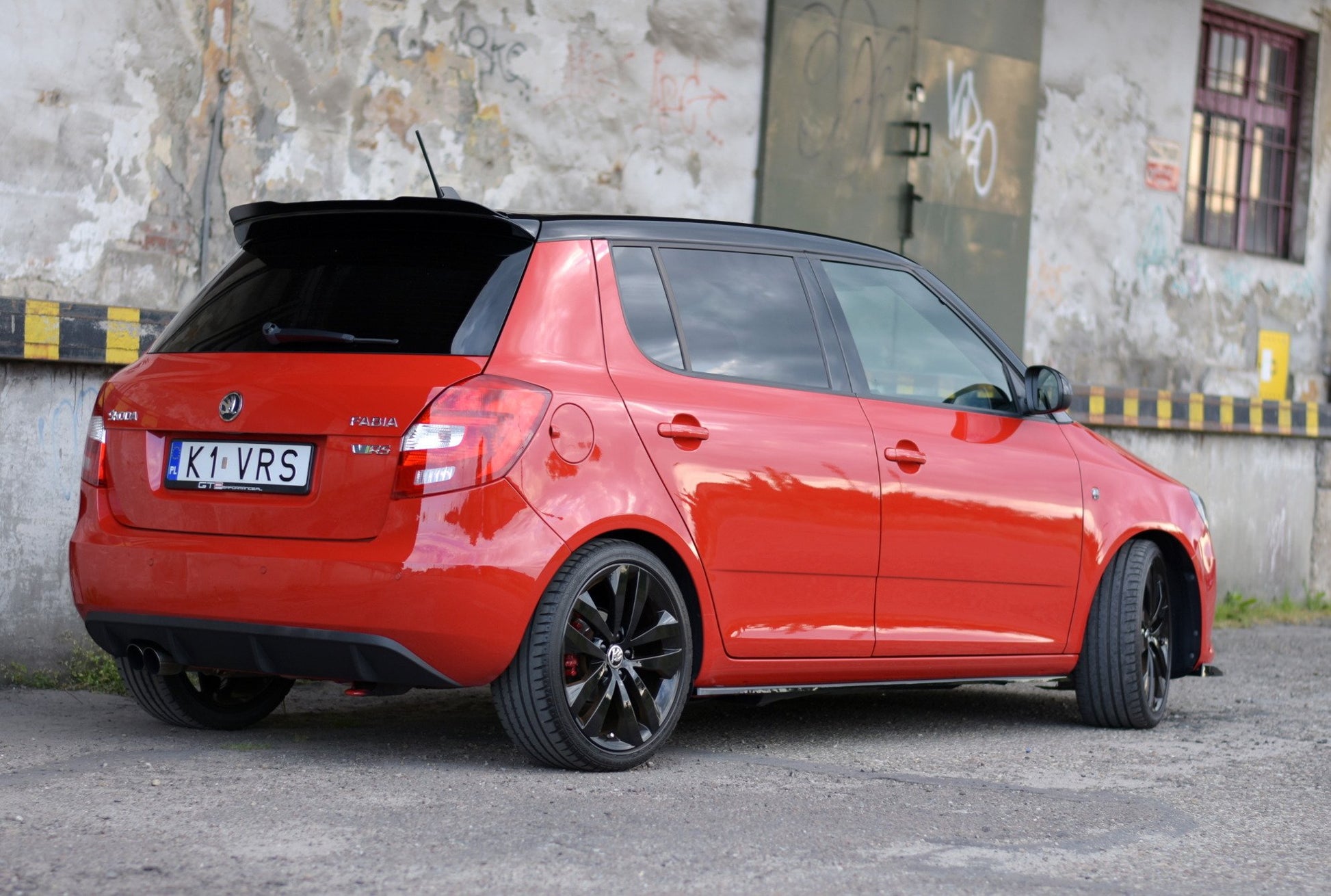 Seitenschweller Ansatz für Skoda Fabia RS Mk2 schwarz matt