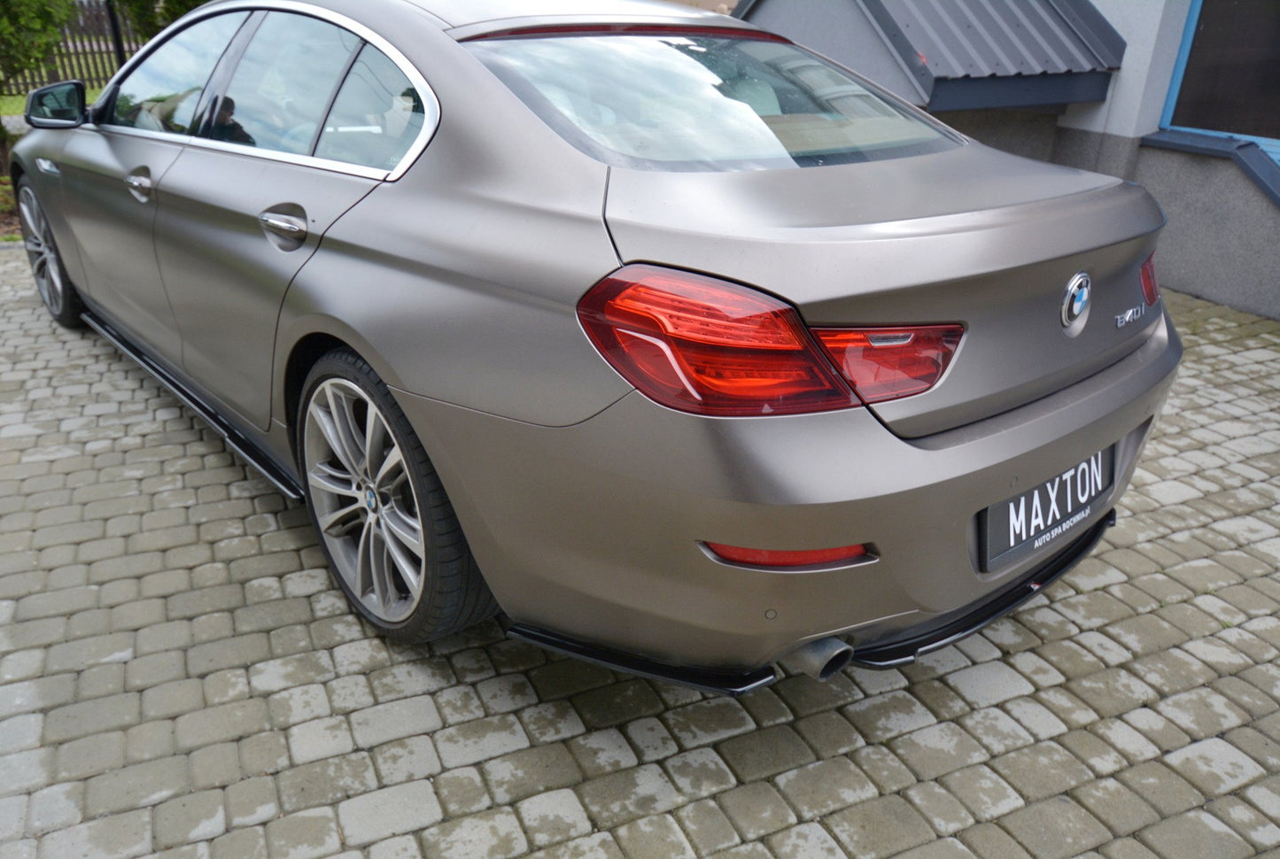 Mittlerer Diffusor Heck Ansatz für BMW 6er GRAN COUPÉ Carbon Look