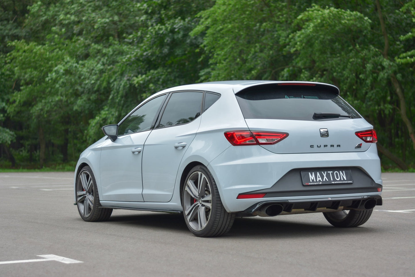 Diffusor Heck Ansatz für Seat Leon III Cupra schwarz matt