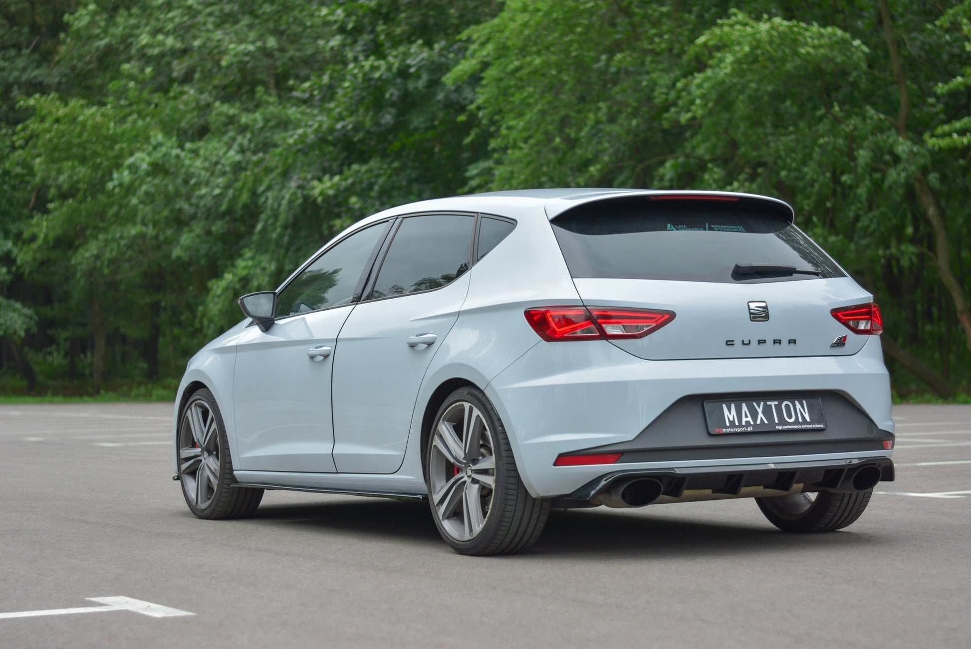 Diffusor Heck Ansatz für Seat Leon III Cupra schwarz matt