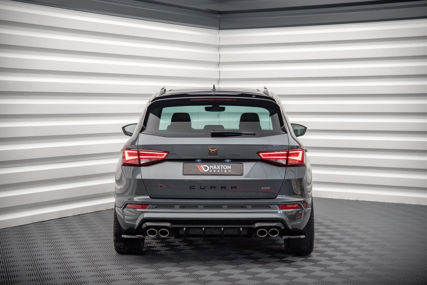 Heck Ansatz Flaps Diffusor für Cupra Ateca schwarz matt