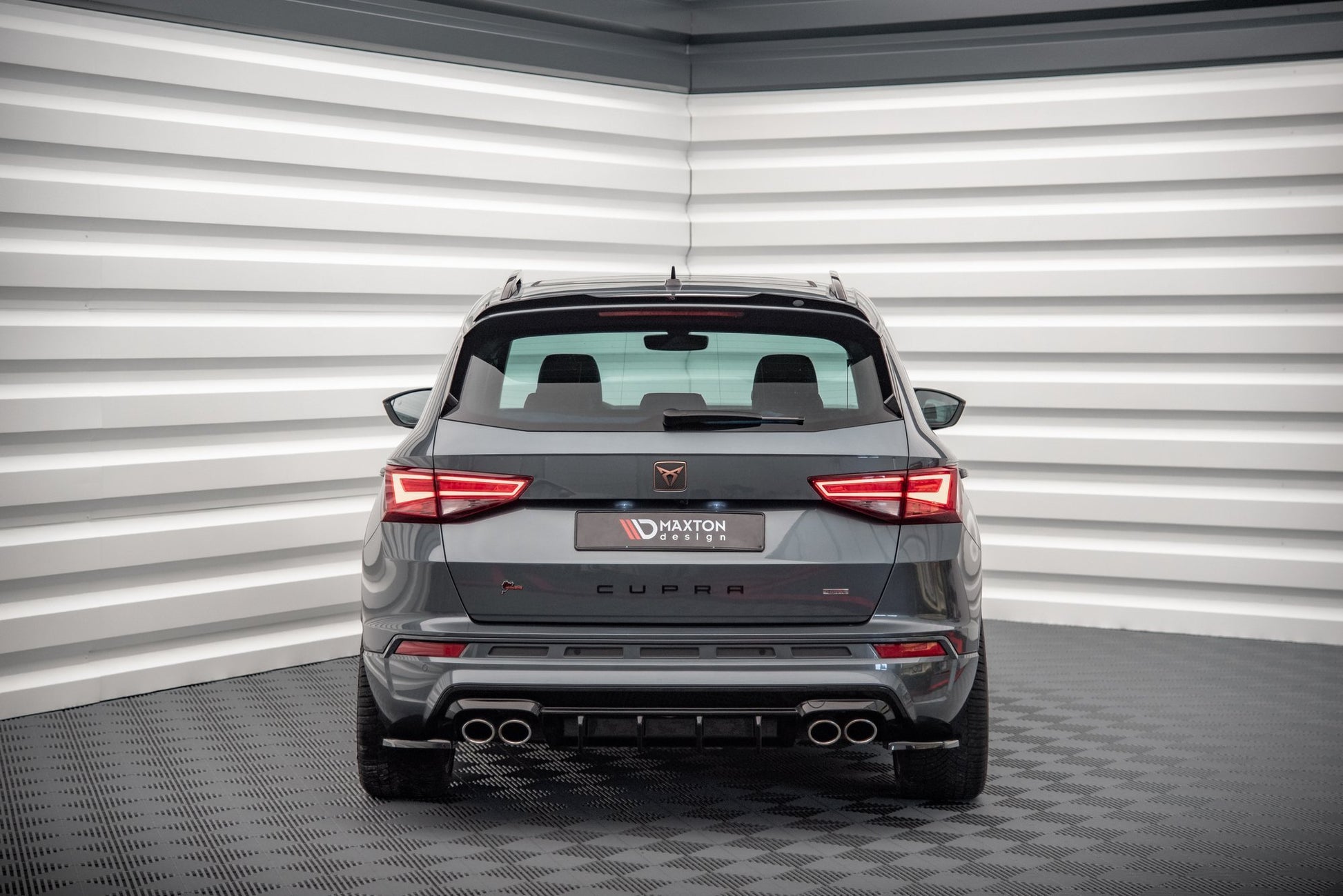 Heck Ansatz Flaps Diffusor für Cupra Ateca Carbon Look