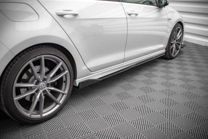 Seitenschweller Ansatz für V.2 für Volkswagen Golf R Mk7 Carbon Look