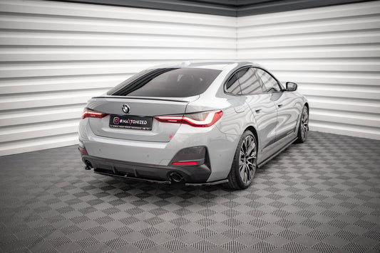 Heck Ansatz Flaps Diffusor V.1 für BMW 4er Gran Coupe M-Paket G26 schwarz matt