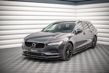 Front Ansatz V.1 für Volvo V90 Mk2 schwarz Hochglanz