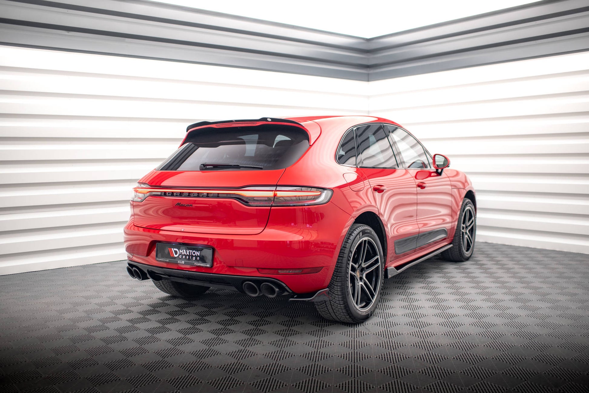 Spoiler CAP für Porsche Macan Mk1 Facelift schwarz Hochglanz