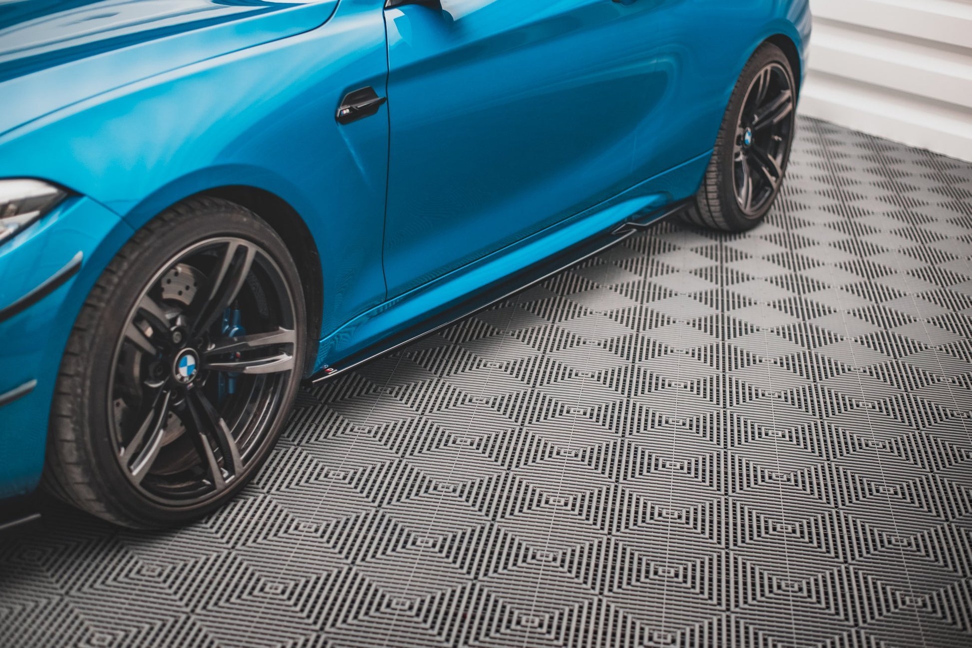Seitenschweller Ansatz für V.2 für BMW M2 F87 schwarz matt