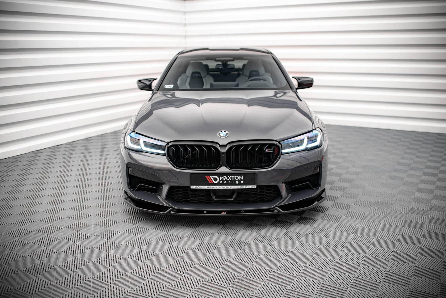Front Ansatz V.1 für BMW M5 F90 Facelift schwarz Hochglanz