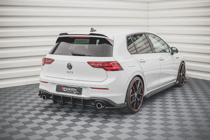 Hintere Seiten Flaps für Volkswagen Golf 8 GTI schwarz Hochglanz