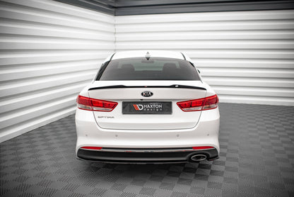 Heck Ansatz Flaps Diffusor für Kia Optima Mk4 schwarz matt