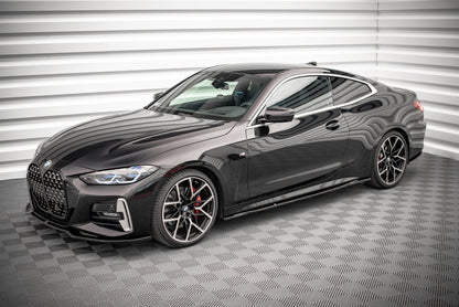 Seitenschweller Ansatz für V.3 für BMW 4er M-Paket G22 schwarz matt
