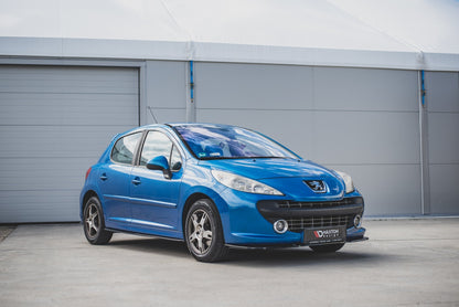 Front Ansatz für Peugeot 207 Sport schwarz Hochglanz