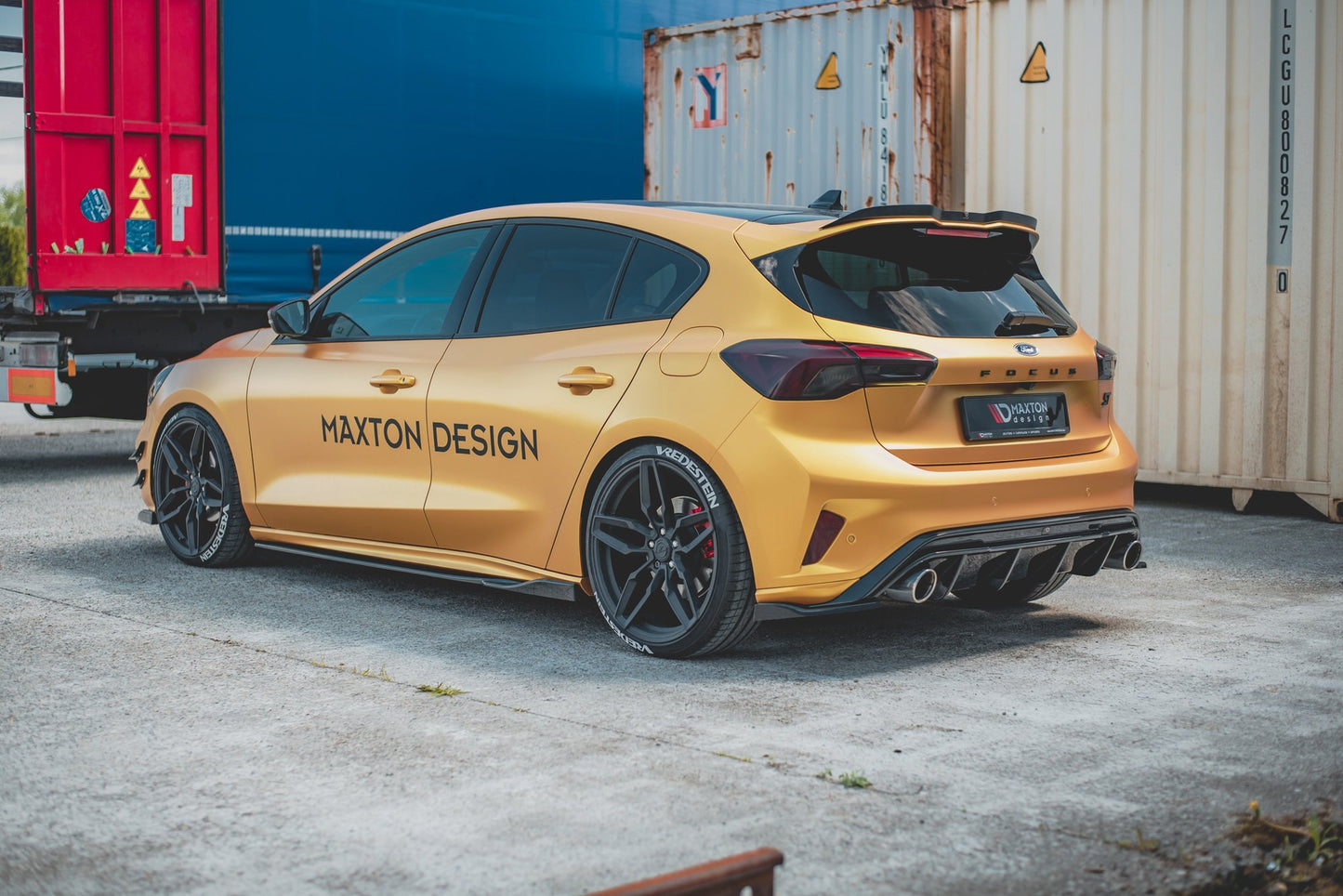 Seitenschweller Ansatz für V.4 Ford Focus ST / ST-Line Mk4 Carbon Look