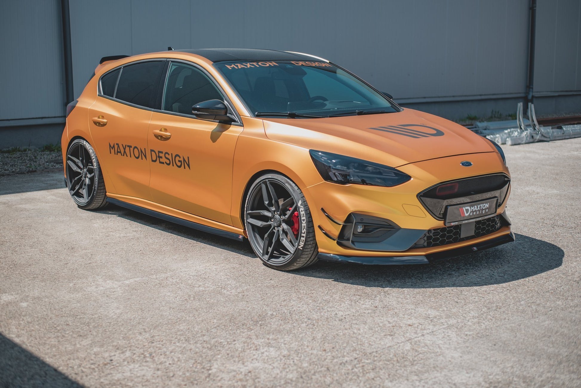 Seitenschweller Ansatz für V.5 Ford Focus ST / ST-Line Mk4 schwarz matt
