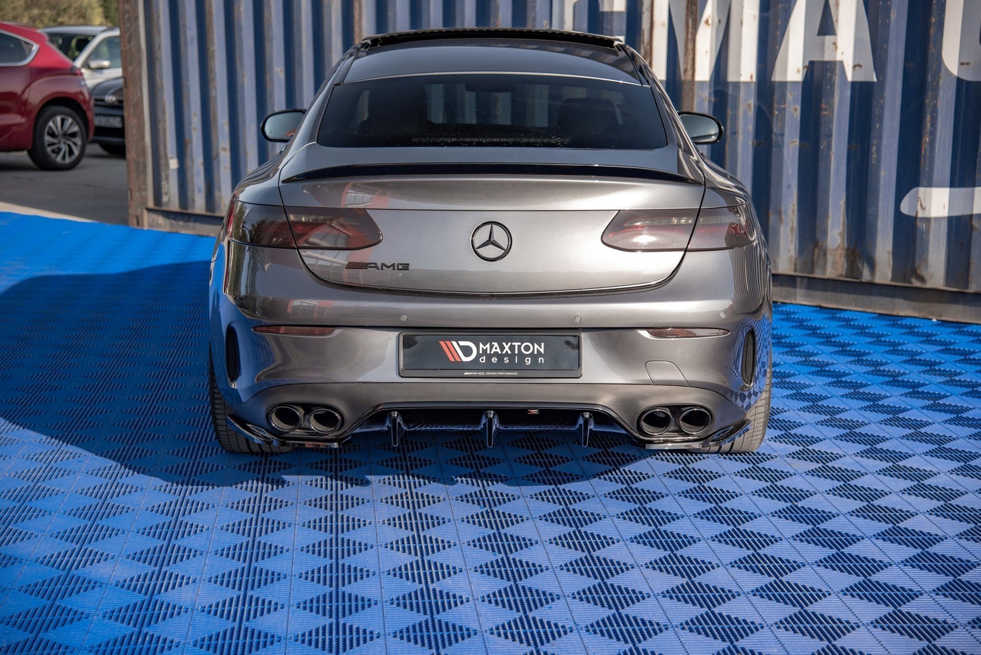 Diffusor Heck Ansatz für Mercedes-AMG E53 Coupe C238 schwarz Hochglanz